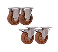 Heavy-Duty Caster Wheels, 3", 4", 5" Stainless Steel, Directional, Universal with Screw Stem, Bakelite, Fiberglass Oven Wheels, Brake Wheel for Industrial Use