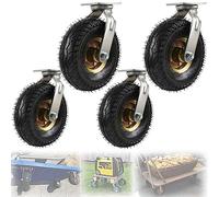 Heavy Duty Caster Wheels 4pcs Rubber Swivel Castors Shock Absorption 150kg Load Capacity Perfect for Toolboxes and Furniture Durable and Highly Elastic