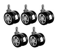 Heavy Duty Caster Wheels 5pcs Universal Mute Wheels for Office Chair Replacement Swivel Nylon Rubber Rollers for Smooth Mobility & Silent Movement