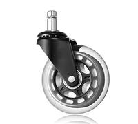 Heavy Duty Caster Wheels Set 1/5 Pcs Mute Swivel Casters 2.5/3 Inch for Office Chairs Furniture and Hardware Universal Replacement Rollers (1 Pcs 2.5 Inch 10mm)