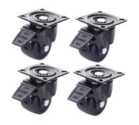 Heavy Duty Caster Wheels Set of 4 4400lbs Load Capacity Swivel Castors with Brake for Wheelbarrows Workbenches & Furniture Smooth Silent Rolling Nylon Wheels