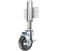 Heavy-Duty Caster Wheels with Shock Absorber, Adjustable Height and Side Brake for Smooth, Silent Mobility in Work Environments