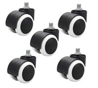 Heavy Duty Castor Wheels 5X Swivel Twin Wheel 50mm Diameter Perfect for Small Equipment & Furniture Durable Caster for Easy Mobility