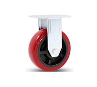 Heavy Duty Castor Wheels - Industrial Red Swivel Polyurethane Casters with Polyolefin Core & 6202 Bearing High Load Capacity 1pc for Large Furniture & Equipment