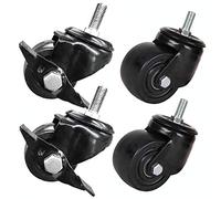 Heavy Duty Castor Wheels M10 40mm 1.5" Silent Nylon Casters 320400kg Load Capacity Swivel with Brake for Furniture & Industrial Trolley 4 Pcs Set