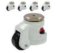 Heavy Duty Castor Wheels Set 4Pcs, 1000KG Loading Capacity, Retractable Machine Moving Levelling Swivel Casters GD-60S for Heavy Machinery, Workbench, Welding Table 5505764