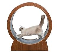 Heavy Duty Cat Exercise Wheel Treadmill, No Gap Anti-Pinch Indoor Cats Loss Weight Device, Wood Color Small Medium Large Cat Running Wheel,Inner Diameter-68cm(26.8