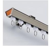 Heavy Duty Ceiling Curtain Track - Adjustable Wall-Mounted Curtain Rod for Room Dividers & Windows - 12.8ft (Champagne) - Perfect for Home Decor & Space Management