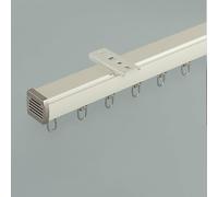 Heavy Duty Ceiling Curtain Track System 2M/6.5FT Sliding Curtain Rails for Easy Installation Ideal for Living Room Bedroom and Room Dividers Privacy Solution (White)