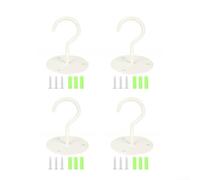 Heavy Duty Ceiling Hooks 4 Pack Stainless Steel 50lbs Indoor Outdoor | Modern round base with minimal profile includes full installation kit offers multi-surface compatibility for
