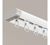 Heavy Duty Ceiling Mount Curtain Track for Room Divider Privacy Partition RV Shower Outdoor Use6m/19.6ft Includes Clips & HooksDurable Curtain Rods Set