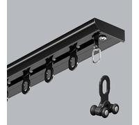 Heavy Duty Ceiling Mount Curtain TrackRoom Divider Privacy Partition RV Shower Outdoor Rail Includes Clip Hook Set (E 1.7m/5.5ft) Versatile & Durable Solution