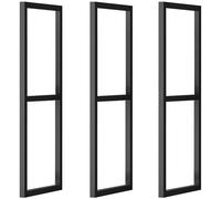 Heavy Duty Ceiling Mount Shelf Bracket 11.8"x23.6"3 Pack Black Metal Floating Shelf Supports with Installation Screws for 2 Layer Storage Solutions
