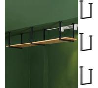 Heavy Duty Ceiling Mount Shelf Bracket, 30cm x 30cm Floating Shelf Supports, Metal Wall Brackets with Screws, Black - 3 Pack for Durable Home Storage Solutions (Black 3 Pack)