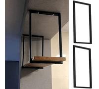 Heavy Duty Ceiling Mount Shelf Bracket 30cm x 50cm Metal Hanging Shelf Support with Screws 2 Pack BlackPerfect for Kitchen Storage and Organization