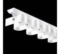 Heavy Duty Ceiling Mount Sliding Curtain Track Set 3.4m Ripplefold Drapery Rod Versatile Room Divider Commercial Grade Easy Install White 11.2ft Len