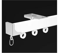 Heavy Duty Ceiling Mounted Curtain Track - 20ft, 18ft, 16ft, 14ft, 12ft, 10ft, 25ft, 28ft, 30ft - Aluminum Room Divider Rail for Living Room & Bedroom, Smooth Sliding Curtain System