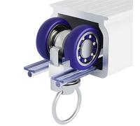 Heavy Duty Ceiling or Wall Mount Rain Track System NoiseFree Design Easy Installation Available in 215m Lengths Perfect for Indoor/Outdoor Use (White 9.8ft)