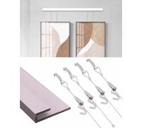Heavy Duty Ceiling Picture Hanging System with Hooks & Rails - 45" Track & 6.5' Cable, Perfect for Art Gallery, Photo Displays, and Exhibition Stands