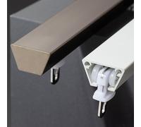 Heavy Duty Ceiling Track Curtain Rail 1m-6m Durable Aluminium Curtain Rod for Room Divider Adjustable White Curtain Track System (Size: 6m 4 x 1.5m)