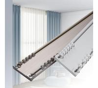 Heavy Duty Ceiling Track Double Curtain Set - Perfect for Living Room & Bedroom Dividers Adjustable Easy Install Stylish Home Décor Solution