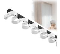 Heavy Duty Ceiling Track System S-Shape Wave Curtain Rail Serpentine Mute Rod for Living Room & Bedroom Adjustable 1m-6m Color: Black Perfect for Room Divider