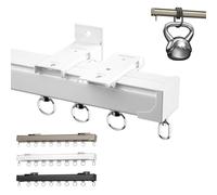 Heavy-Duty Ceiling Track with Mute Rollers, Wall-Mounted Room Divider Rail for Seamless Room Separation, Suitable for Standard Wall Thickness