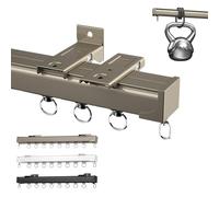 Heavy-Duty Ceiling Track with Mute Rollers, Wall-Mounted Room Divider Rail for Seamless Room Separation, Suitable for Standard Wall Thickness