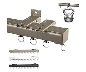 Heavy-Duty Ceiling Track with Mute Rollers, Wall-Mounted Room Divider Rail for Seamless Room Separation, Suitable for Standard Wall Thickness