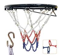Heavy Duty Chain Basketball Net Replacement, Stainless Steel Chain Net for Basketball Hoop, Standard Braided Metal Chain Basketball Net (21 Inch), Fit Most Standard Hoops for Outdoor Indoor Use