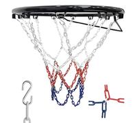 Heavy Duty Chain Basketball Net Replacement, Stainless Steel Chain Net for Basketball Hoop, Standard Braided Metal Chain Basketball Net (21 Inch), Fit Most Standard Hoops for Outdoor Indoor Use