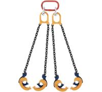 Heavy Duty Chain Drum Lifter for Forklift, 1 Ton/2 Ton Capacity, Self-Locking Sling with Durable Grab Hook for Plastic or Metal Drums