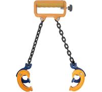Heavy Duty Chain Drum Lifter for Forklift, 1 Ton/2 Ton Capacity, Self-Locking Sling with Durable Grab Hook for Plastic or Metal Drums