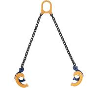 Heavy Duty Chain Drum Lifter for Forklift, 1 Ton/2 Ton Capacity, Self-Locking Sling with Durable Grab Hook for Plastic or Metal Drums