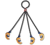 Heavy Duty Chain Drum Lifter for Forklift, 1 Ton/2 Ton Capacity, Self-Locking Sling with Durable Grab Hook for Plastic or Metal Drums