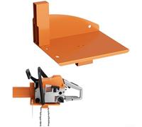 Heavy Duty Chainsaw Wall Mount Holder, Adjustable Steel Rack for Garage Tool Storage Organizer, Space-Saving Hanger with Slots for Chains and Accessories, Orange(Orange)