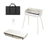 Heavy Duty Charcoal Grill - Portable Foldable Tabletop BBQ for Outdoor Cooking and Camping, Ideal for Family Gatherings and Picnics