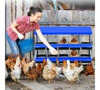 Heavy Duty Chicken Nesting Box 10 Compartment, Galvanised Steel Automatic Roll-Away Egg Collection System, Wall Mountable or Free-Standing with Legs, Poultry Hen Laying Nest with Ventilation