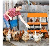 Heavy Duty Chicken Nesting Box 6 Compartment, Galvanised Steel Automatic Roll-Away Egg Collection System, Wall Mountable or Free-Standing with Legs, Poultry Hen Laying Nest with Ventilation