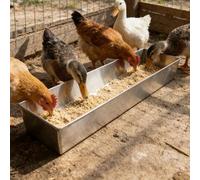 Heavy-Duty Chicken Trough Feeder with Hooks, Poultry Feeding Trough for Duck, Rabbit, Dog, Cat, Pigeon, Bird