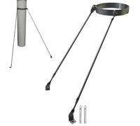 Heavy Duty Chimney Pipe Support Bracket, Extended Legs for Wood Stove Pipes, Weatherproof Wall and Roof Brace