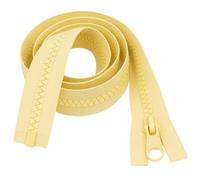Heavy-Duty Chunky Zip - Pale Yellow 26" (65cm) - Open Ended & Separating Style, Strong #5 Teeth - Replacement Zipper Perfect for Large Bags, Upholstery, Coats & Outerwear by Giddy Square