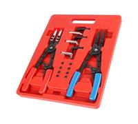 Heavy Duty Circlip Pliers Set, 10-Inch Universal Snap Ring Pliers for Internal & External Rings, 4-Piece 3-Jaw Car Repair Tool Kit with Case, Professional Automotive & Machinery Maintenance Tool