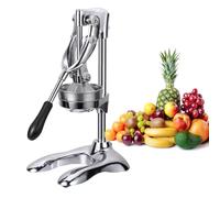 Heavy Duty Citrus Juicer - Stainless Steel Manual Fruit Extractor for Pomegranate, Orange, Lemon & Lime - Commercial Hand Press for Maximum Juice Extraction