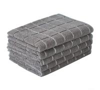 Heavy Duty Cleaning Towels 30cm for Kitchen Bathroom(Dark Gray) | absorbent microfiber, wipes dry instantly, 30x30cm size, 5 pack value, lint free finish