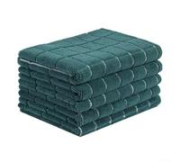 Heavy Duty Cleaning Towels 30cm for Kitchen Bathroom(Dark Green) | absorbent microfiber, wipes dry instantly, 30x30cm size, 5 pack value, lint free finish