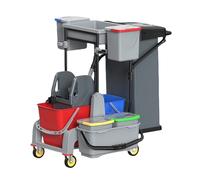 Heavy Duty Cleaning Trolley Large Movable Laundry Basket with Rollers Three-Layer Sorting Trolley Thickened Plastic Housekeeping Cart for Efficient Cleaning Service