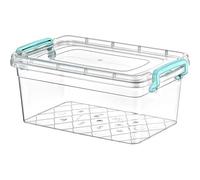 Heavy Duty Clear Plastic Storage Boxes Stackable Containers with Locking Lid (4, 5.5 Litre)