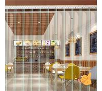 Heavy-Duty Clear PVC Strip Curtain with Galvanized Rails - Weatherproof 1.2mm Thickness for Walk-in and Cold Rooms Size 298cm H x 90cm W - Durable & Easy to Install