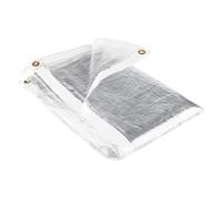 Heavy Duty Clear PVC Tarpaulin 310gsm - Glass Clear Waterproof Cover, UV Resistant, Flexible, Reinforced Eyelets - Ideal for Garden, Greenhouse, Patio, Camping & Outdoor Protection (3.0m x 4.0m)